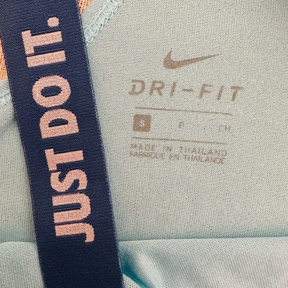 Nike Just Do It blue dri-fit light weight sleeveless athletic tank top tee - Picture 4 of 4